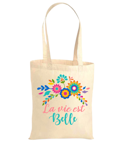 Anaëlle-Tasche – Das Leben ist schön!Bunte Blumen 1