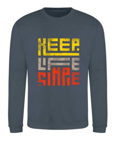 Sweat Alan - Keep Life Simple couleur Air Force Blue vue de face