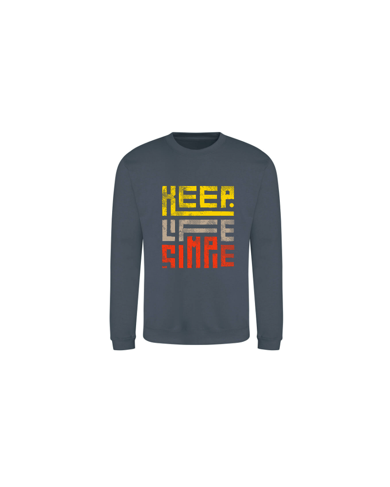 Sweat Alan - Keep Life Simple couleur Air Force Blue vue de face