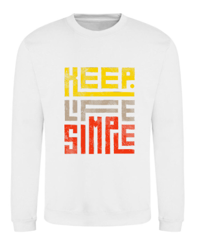 Sweat Alan - Keep Life Simple couleur Arctic White vue de face