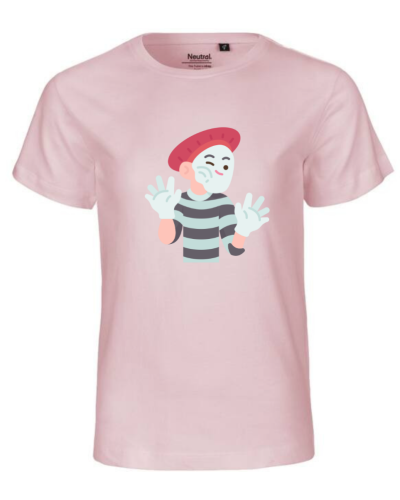 T-shirt enfant Nael design mime couleur rose