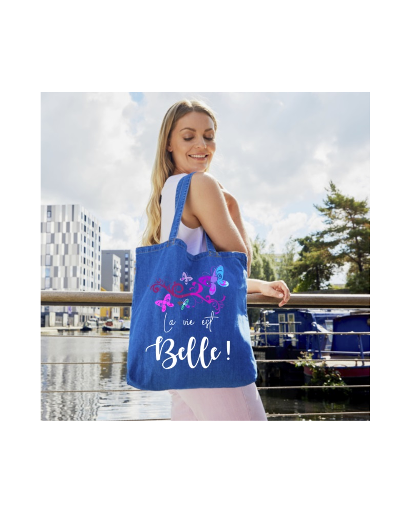 Tote bag à personnaliser en Denim - Kristen 2