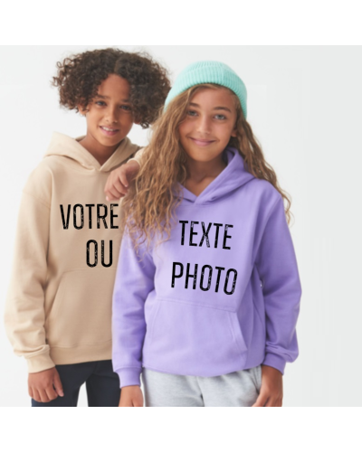 Sweat capuche enfant éco-responsable à personnaliser - Jordan 15