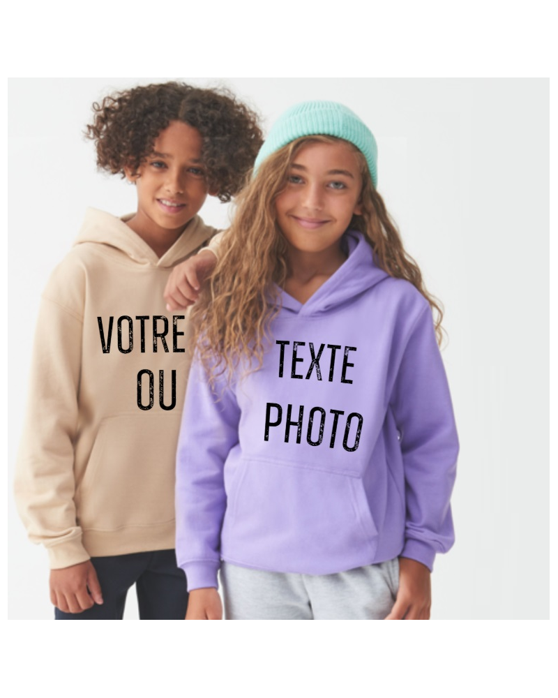 Sweat capuche enfant éco-responsable à personnaliser - Jordan 15